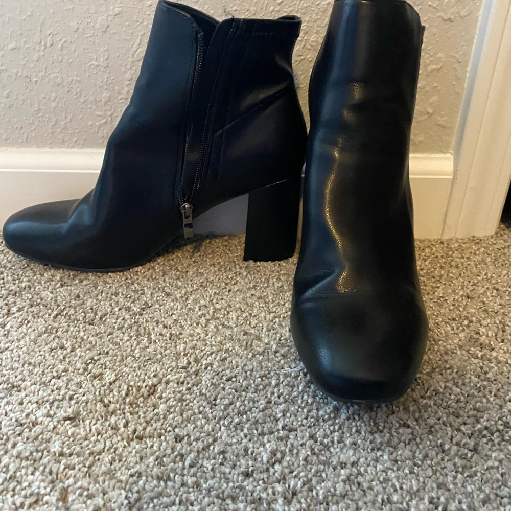 MIA Black Heeled Ankle Boots